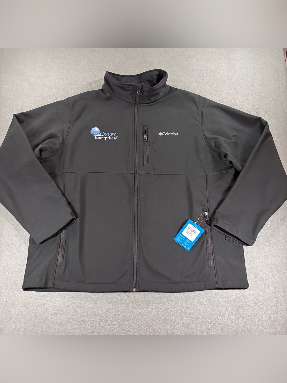 Columbia Ascender Softshell Jacket Mens Black Full Zip Water Resistant 2XL